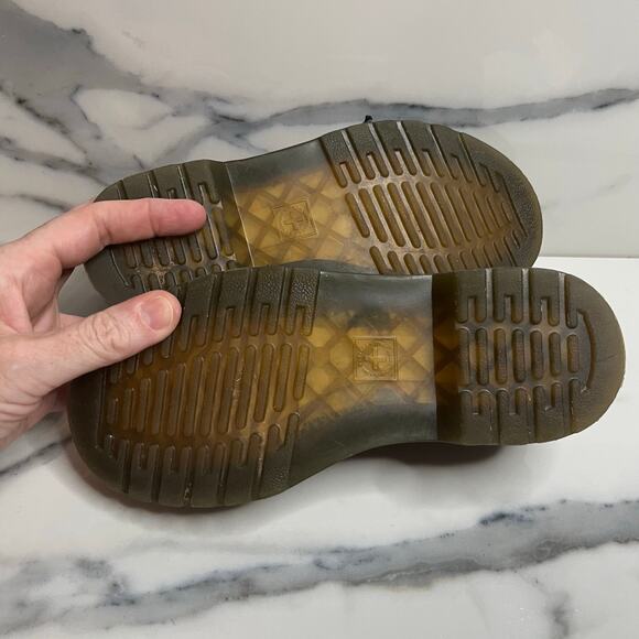 Doc Dr. Martens 1460J Kid's Black Leather Lace Up Punk Combat Ankle Boots Sz 1 - Picture 7 of 8